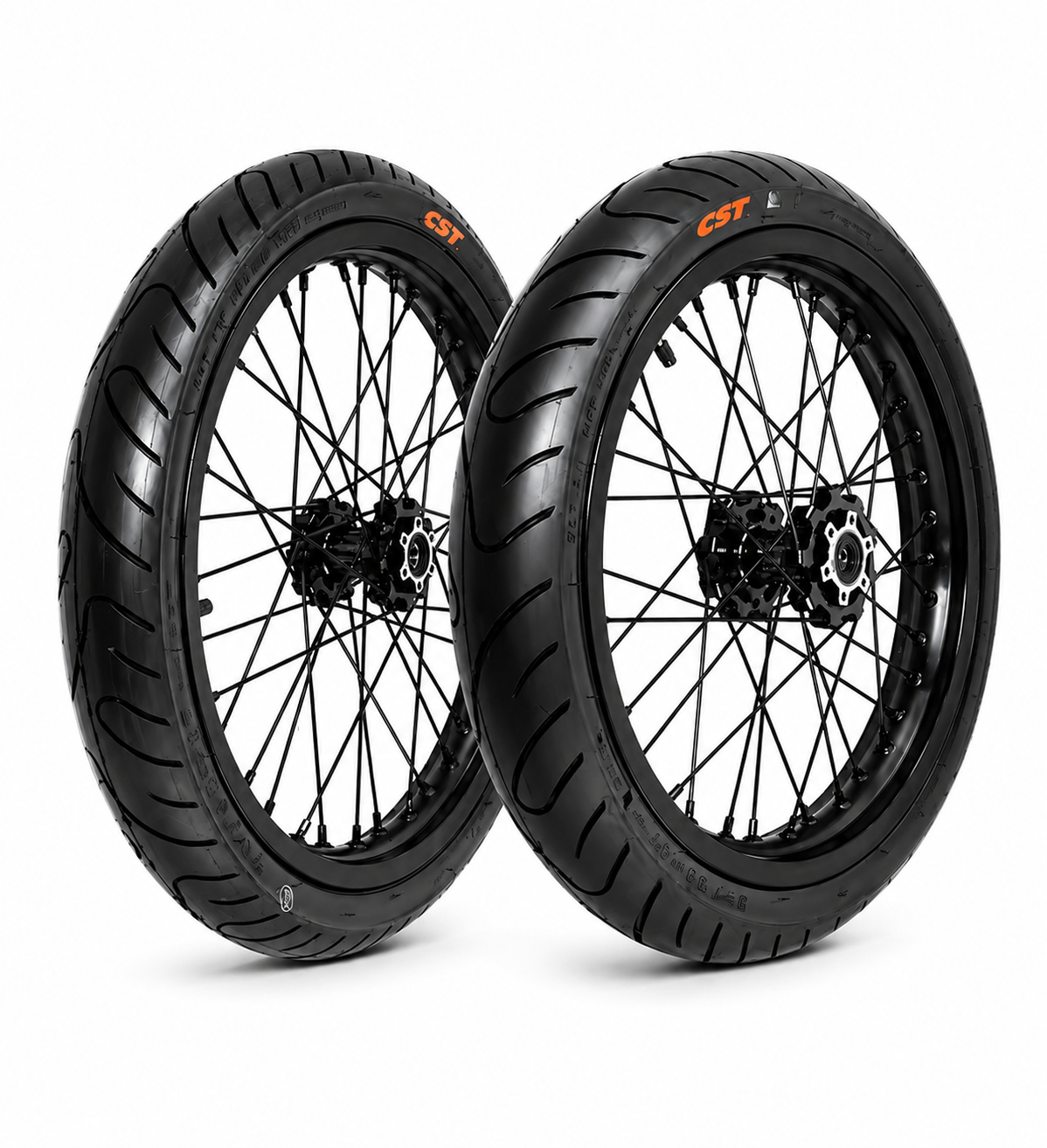 Talaria XXX/MX3/MX4 WIDE 17' Supermoto Wheel Set GLOSS BLACK