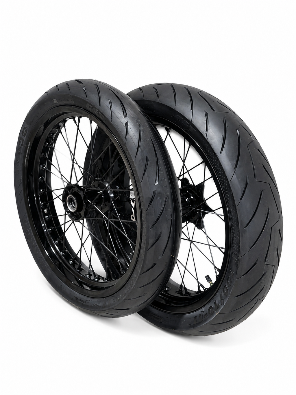 Ultra Bee or Komodo 17' Supermoto Wheelset GLOSS BLACK