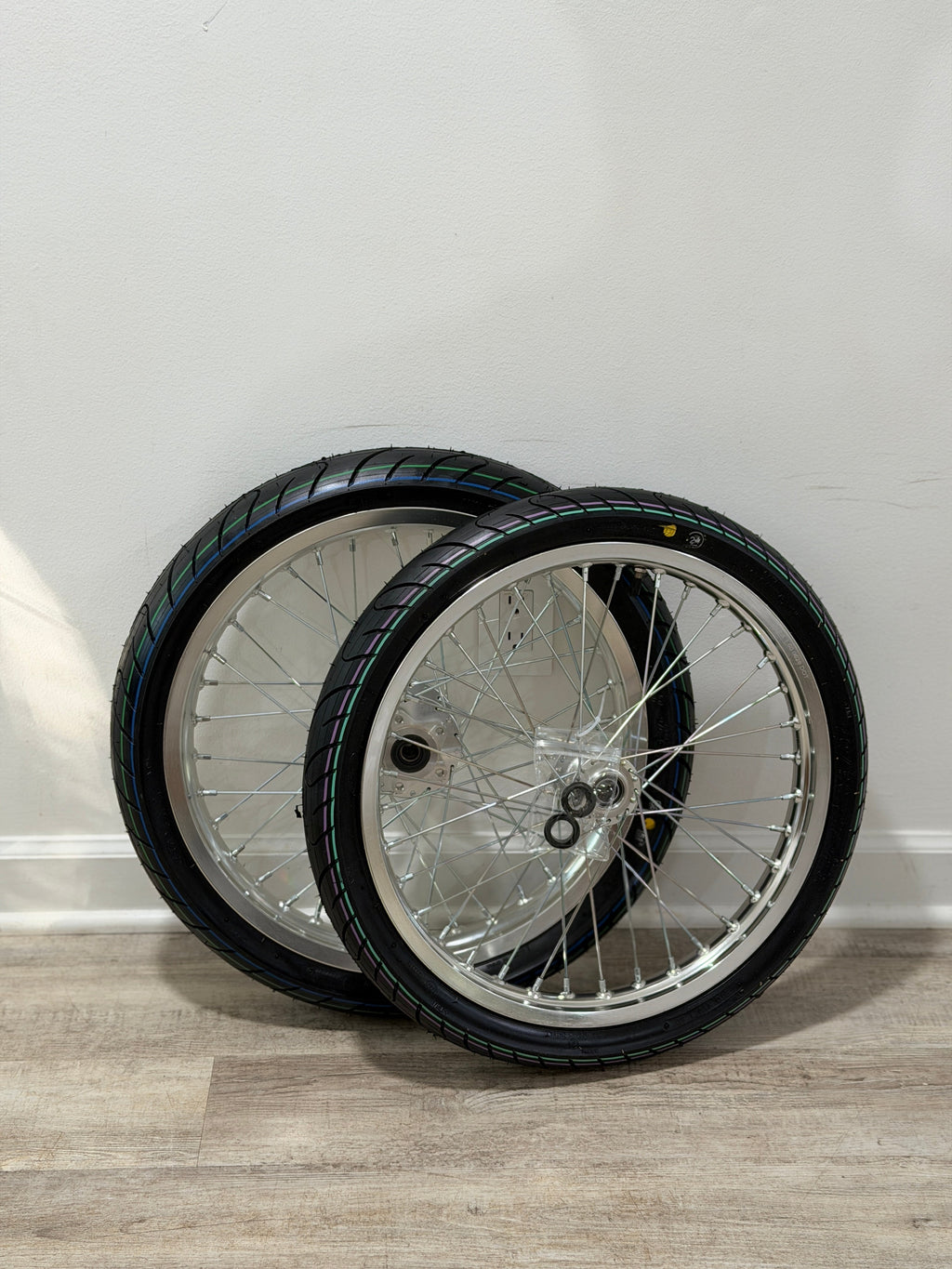 Chrome Talaria XXX/MX3/MX4 17' WIDE Supermoto Wheel Set