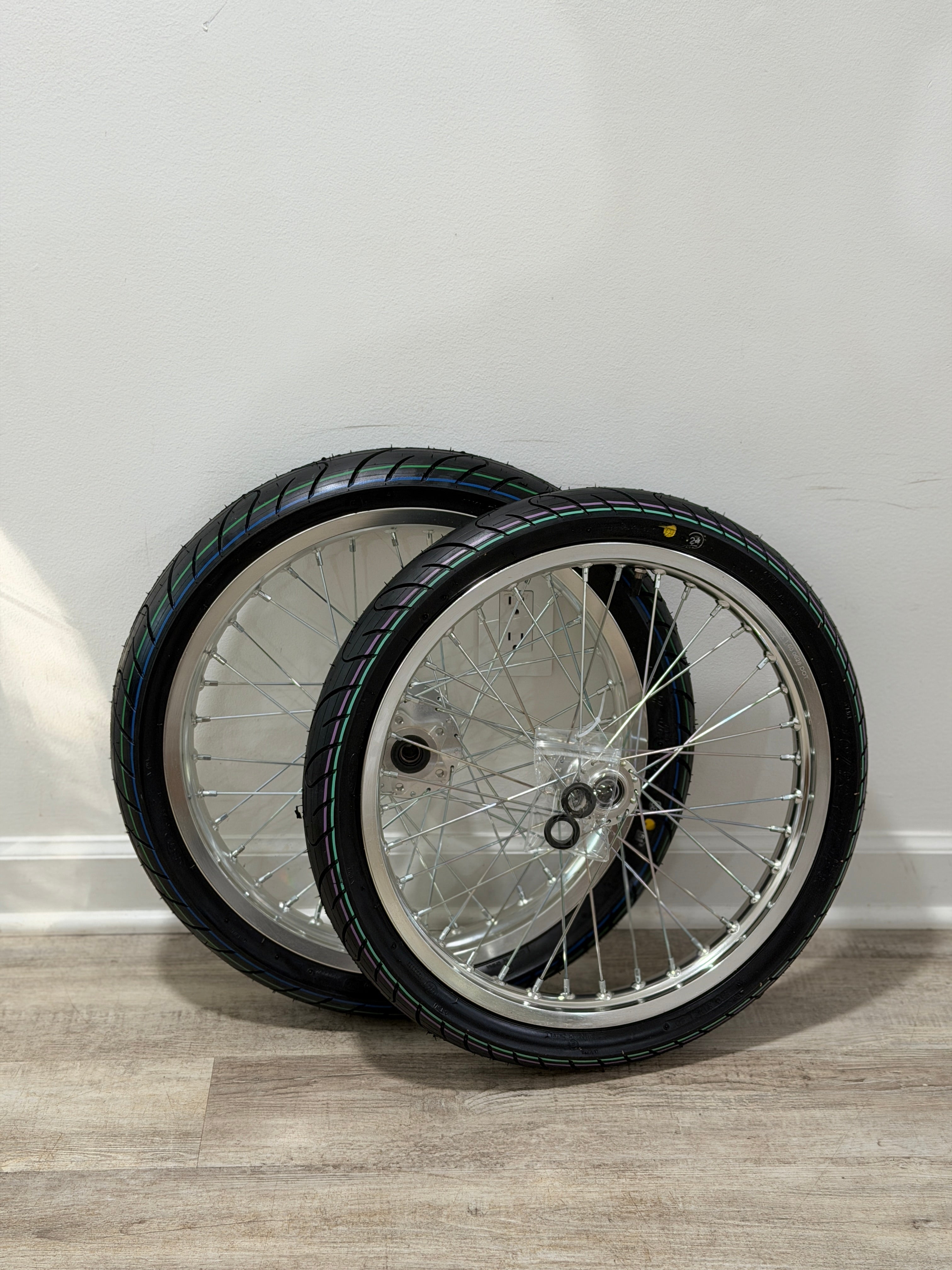 Chrome Talaria XXX/MX3/MX4 17' WIDE Supermoto Wheel Set