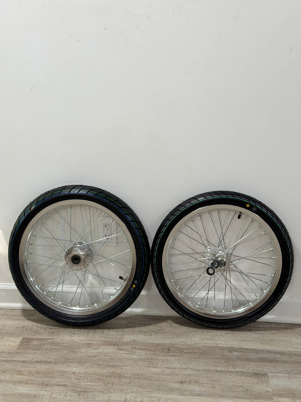 Chrome 17' WIDE Supermoto Wheel Set LBX/E-Ride/79Bike