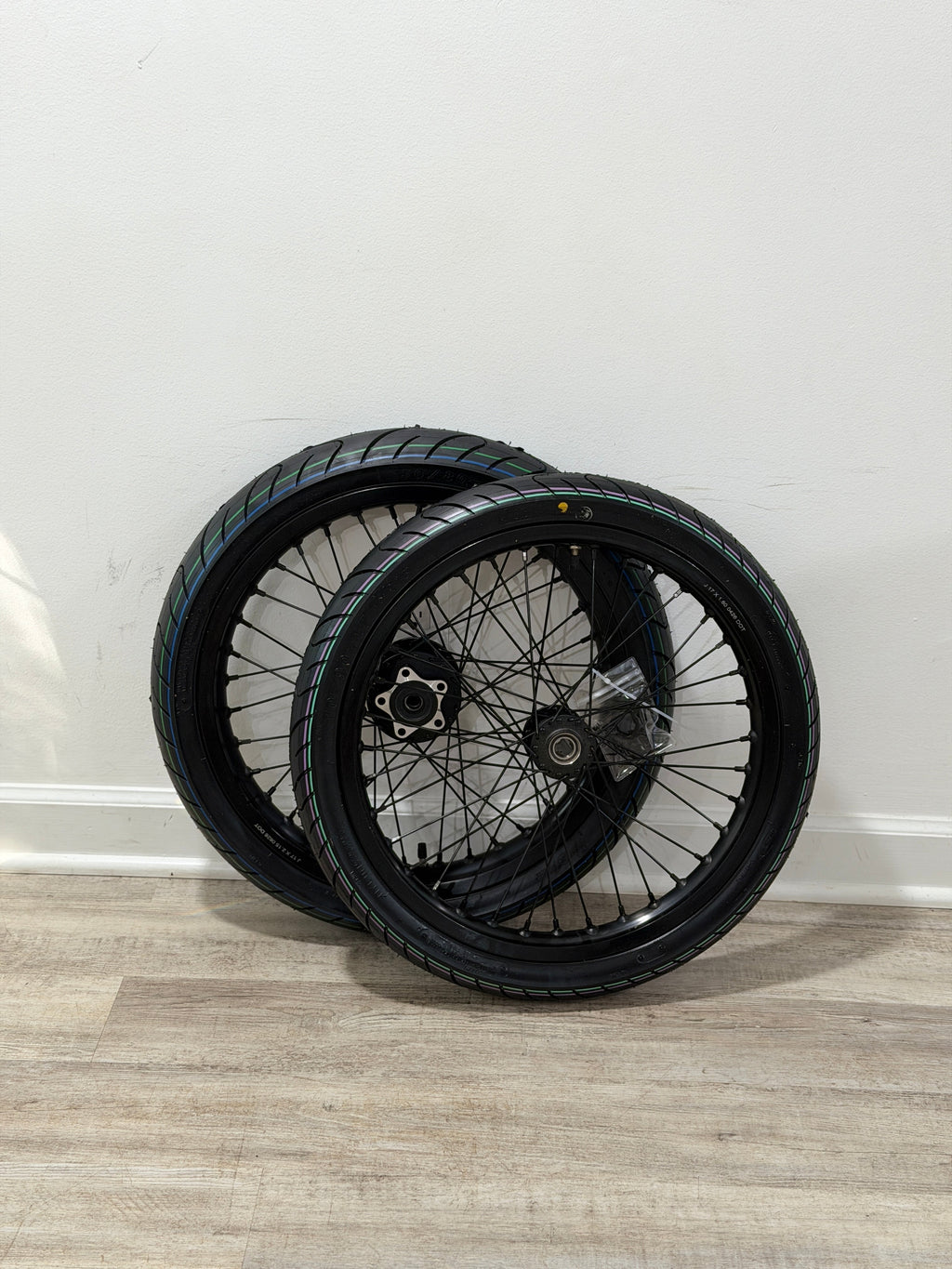 Talaria XXX/MX3/MX4 WIDE 17' Supermoto Wheel Set GLOSS BLACK
