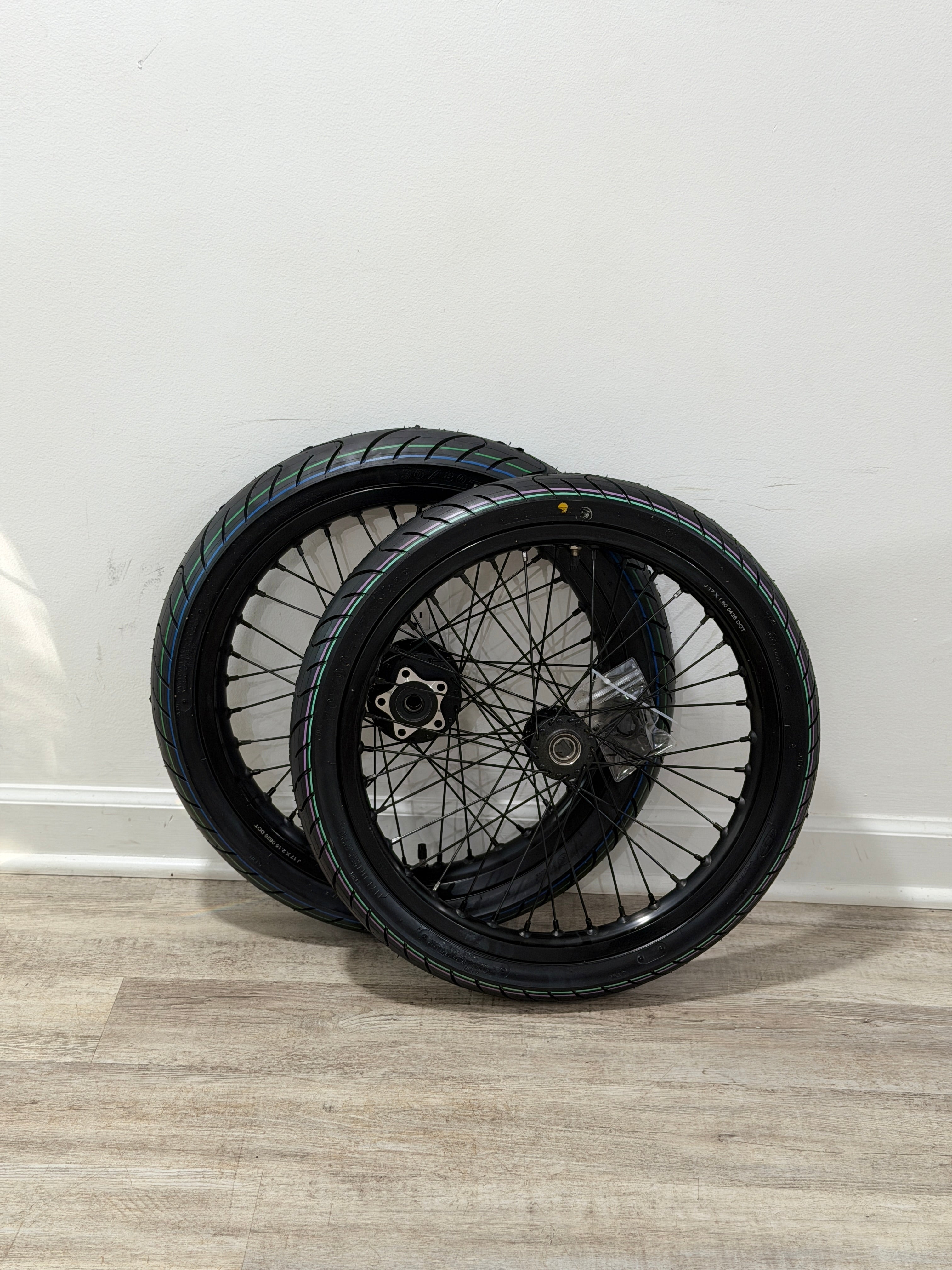 Talaria XXX/MX3/MX4 WIDE 17' Supermoto Wheel Set GLOSS BLACK