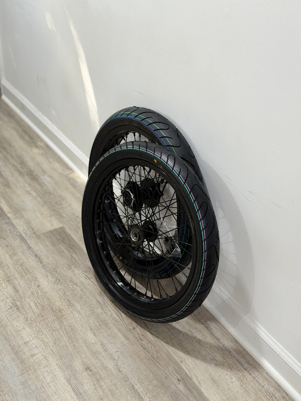 Talaria XXX/MX3/MX4 WIDE 17' Supermoto Wheel Set GLOSS BLACK