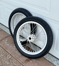Chrome 17' WIDE Supermoto Wheel Set LBX/E-Ride/79Bike