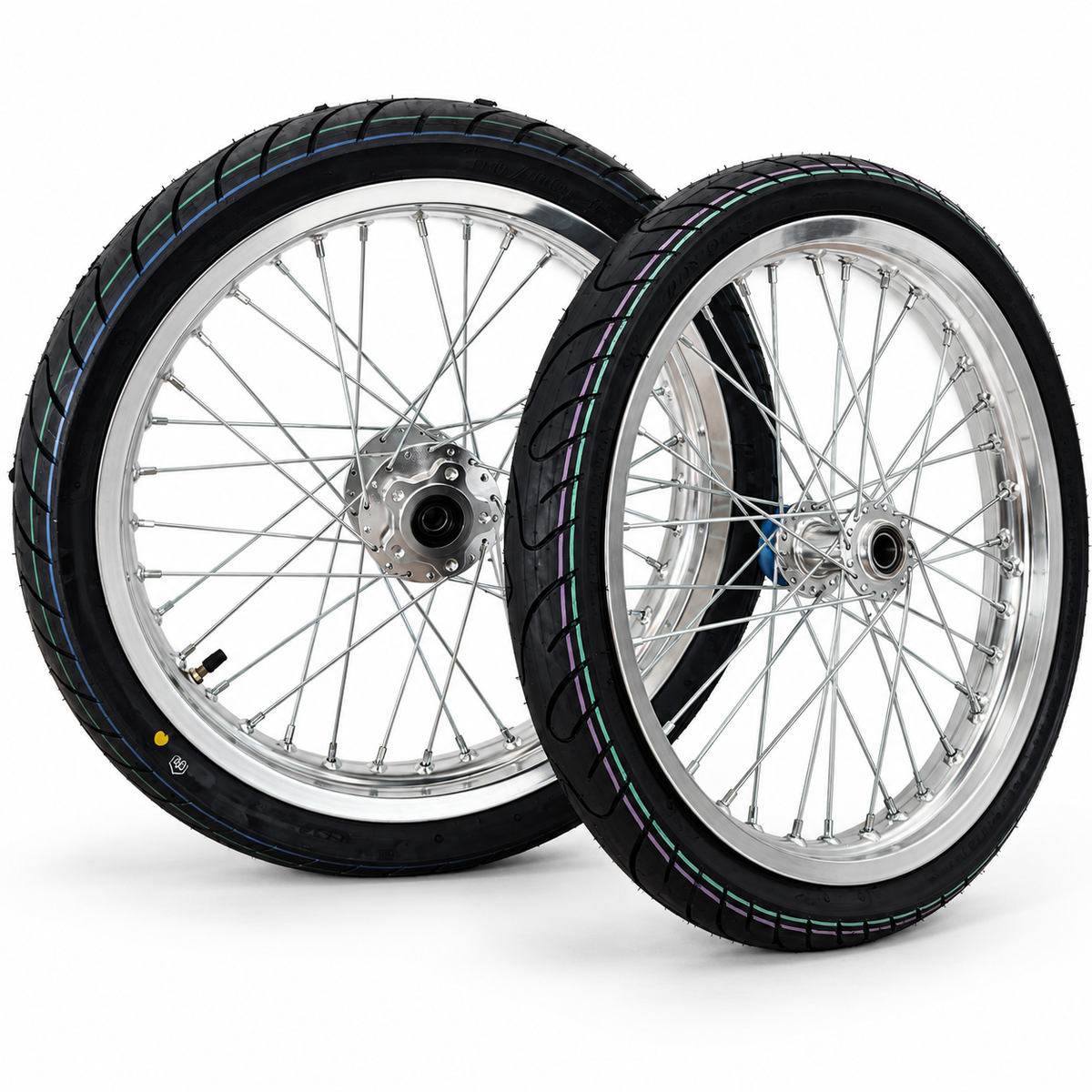 17" CST SuperMoto Wheel-Set (Chrome/Black) for 79Bike/Surron/Eride/Ventus Sumos